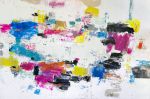 cmyk a | Collage in Paintings by Adam Collier Noel. Item composed of canvas and paper in contemporary style