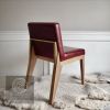 YJ Dining Chair - Leather Option | Chairs by YJ Interiors. Item composed of oak wood and brass in mid century modern or eclectic & maximalism style