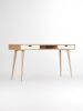 HEIM - Modern oak desk with white drawers and storage, | Tables by Mo Woodwork | Stalowa Wola in Stalowa Wola. Item composed of oak wood compatible with minimalism and mid century modern style