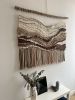 Handwoven Wall Tapestry in Earthy Tones "Sands of Time" | Macrame Wall Hanging in Wall Hangings by Tissage Sauvage. Item made of wood & cotton compatible with boho and country & farmhouse style