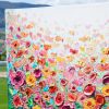 Bursting flowers | Oil And Acrylic Painting in Paintings by Amanda Dagg. Item made of canvas with synthetic