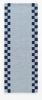Handwoven Woolen Blue Runner Rug | Rugs by Evergreen Carpets. Item composed of wool compatible with boho and minimalism style
