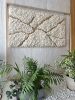 Wool Wall Hanging | Modern Fiber Art "Kintsugi in Fiber" | Wall Sculpture in Wall Hangings by Tissage Sauvage. Item composed of wood and cotton in boho or minimalism style