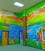 Children’s Activity Center Mural | Murals by Rachel Kaiser Art | Peak Health & Wellness Center in Great Falls. Item composed of synthetic