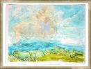 Heaven Sent, Oil on Paper Pair | Oil And Acrylic Painting in Paintings by Dorothy Fagan Art: Original Art + Fine Art to Flourish Your World. Item composed of wood & paper compatible with contemporary and coastal style