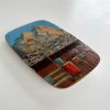 Wall Installation: Plates/Oil on Canvas - "Mountain Chalet" | Wall Sculpture in Wall Hangings by Studio DeSimoneWayland. Item made of ceramic works with boho & contemporary style