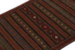 Vintage Baluch Tribal Kilim, Brown and Orange Geometric | Area Rug in Rugs by Rug and Kilim