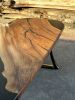 Black Walnut Epoxy Resin Dining Table - Oval Epoxy Table Top | Tables by Tinella Collection. Item composed of walnut in minimalism or coastal style