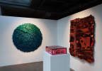 Staffa green blue | Wall Sculpture in Wall Hangings by John Breed. Item composed of wood and synthetic