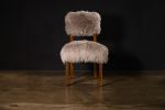 Dining Chair in Wood and Sheepskin by Costantini, Luca Ovino | Chairs by Costantini Design. Item made of wood with fabric