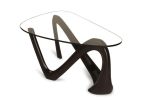 Amorph Iris Coffee Table with Glass Ebony Stain | Tables by Amorph. Item made of glass