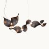 Dune 6 Curve in Metallic Tones Pendant Light | Chandeliers by MOSS Objects. Item made of metal works with contemporary & japandi style
