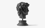 David Bust Painted in Black with Compressed Marble Powder | Sculptures by LAGU. Item composed of marble