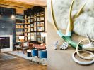 Hand-painted Deer Antlers | Wall Sculpture in Wall Hangings by Cassandra Smith | Hewing Hotel in Minneapolis. Item composed of wood and synthetic