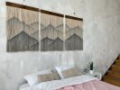 Hand dyed wall hanging "Threaded Horizons" | Macrame Wall Hanging in Wall Hangings by Tissage Sauvage. Item made of wood with cotton works with boho & country & farmhouse style