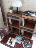 MODS stackable bookcase vinyl record case storage system | Book Case in Storage by GideonRettichWoodworker. Item made of walnut works with minimalism & mid century modern style