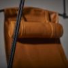 Studio Stirling Twin Deal in Soft Ochre Leather | Swing Chair in Chairs by Studio Stirling. Item composed of steel & leather