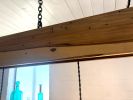 Linear 4 light chandelier in Brazillian Hickory | Chandeliers by Lakehouse Lighting
