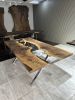 Wood And Epoxy Dining Table - River Table - Epoxy Table | Tables by Tinella Collection. Item made of wood compatible with contemporary and country & farmhouse style