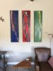 Diversity Triptych Acrylic Contemporary Abstract | Oil And Acrylic Painting in Paintings by Strokes by Red - Red (Linda Harrison). Item made of canvas