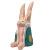 Disapproving Bunny- Pink Ray | Sculptures by Fuzz E. Grant. Item made of stoneware with synthetic