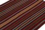 Vintage Persian Kilim in Burgundy with Multicolor Stripes | Area Rug in Rugs by Rug and Kilim