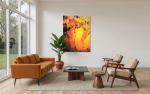 Fire Stone - Limited Edition Abstract Giclée Canvas Art | Prints in Paintings by ZYŪMIN. Item composed of wood & canvas compatible with boho and mid century modern style