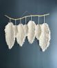 Neutral Shaggy Macrame Feathers/Leaves | Macrame Wall Hanging in Wall Hangings by macramestories. Item made of cotton works with boho & country & farmhouse style