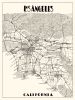 Vintage Los Angeles Map | Prints by Capricorn Press. Item composed of paper compatible with contemporary and art deco style