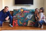 "Ilana and Caleb's Souls" | Oil And Acrylic Painting in Paintings by dOTS. Item made of canvas with synthetic