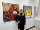 Operator | Oil And Acrylic Painting in Paintings by Laura Van Horne Art | Gray Sky Gallery in Seattle. Item made of canvas & synthetic