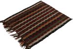 Antique Tribal Kilim rug in Green and Red Stripes | Area Rug in Rugs by Rug and Kilim