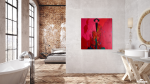 Silent Figure — Alienation Series | Paintings by Gela Mikava. Item made of linen works with minimalism & contemporary style