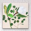 Magnolia & Eucalyptus | Mixed Media by Brooke Rowlands. Item made of birch wood