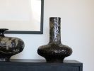 Tall Noir Vessel with Vine and Floral detail | Vases & Vessels by Twinette Poterie. Item composed of ceramic in minimalism or contemporary style