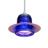 Runway Light Pendant Cobalt Blue LED | Pendants by RailroadWare Lighting Hardware & Gifts. Item made of glass compatible with country & farmhouse and eclectic & maximalism style