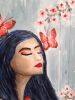 Serena | Oil And Acrylic Painting in Paintings by Elena Parau. Item composed of canvas in contemporary or country & farmhouse style