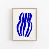 Blue Stripes. 02 - Gouache painting on paper | Watercolor Painting in Paintings by forn Studio by Anna Pepe. Item composed of paper