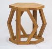 honeycomb end table | Tables by studio apotroes. Item made of oak wood with canvas works with mid century modern & contemporary style