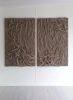 Unfolding III | Tapestry in Wall Hangings by Saskia Saunders | Danesfield House Hotel & Spa in Marlow-On-Thames. Item composed of cotton & fiber compatible with minimalism and contemporary style