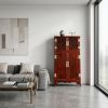 Ming Dynasty Style Luxury Lattice Storage Cabinet I | Storage by Dynasty Artisan. Item composed of wood in minimalism or contemporary style