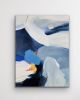 Be Your Own Light - Blue Abstract Painting (30X40 inches) | Mixed Media by Arohika Verma. Item made of wood with canvas works with mid century modern & contemporary style