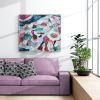 Under the pink moon | Oil And Acrylic Painting in Paintings by Cristina Dalla Valentina. Item composed of canvas in contemporary style