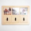 3X2 Panel + 3 Single Hooks + 3 Acrylic Tiles Kit | Hardware by NINE O. Item made of wood