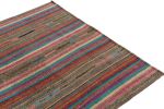 1950s Vintage chaput Kilim rug in Multicolor Striped Pattern | Area Rug in Rugs by Rug and Kilim