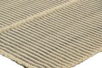 Contemporary Square Kilim in Gray and Beige Textural Stripes | Area Rug in Rugs by Rug and Kilim. Item made of wool