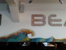Ocean Beach Restaurant Mosaic Signage and Frieze | Murals by Paul Siggins - The Mosaic Studio | Ocean Beach in Southend-on-Sea. Item composed of synthetic