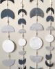 Wooden Moon Phase Wall Hanging | Wall Sculpture in Wall Hangings by Over the Knotted Moon. Item made of wood & fabric