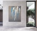 The Wind of Blue - Original Acrylic Painting on Wood | Oil And Acrylic Painting in Paintings by Swann Freslon. Item made of birch wood compatible with minimalism and mid century modern style