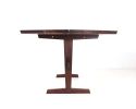 6 foot bookmatched Walnut Slab knockdown trestle table | Desk in Tables by GideonRettichWoodworker. Item made of walnut compatible with minimalism and mid century modern style